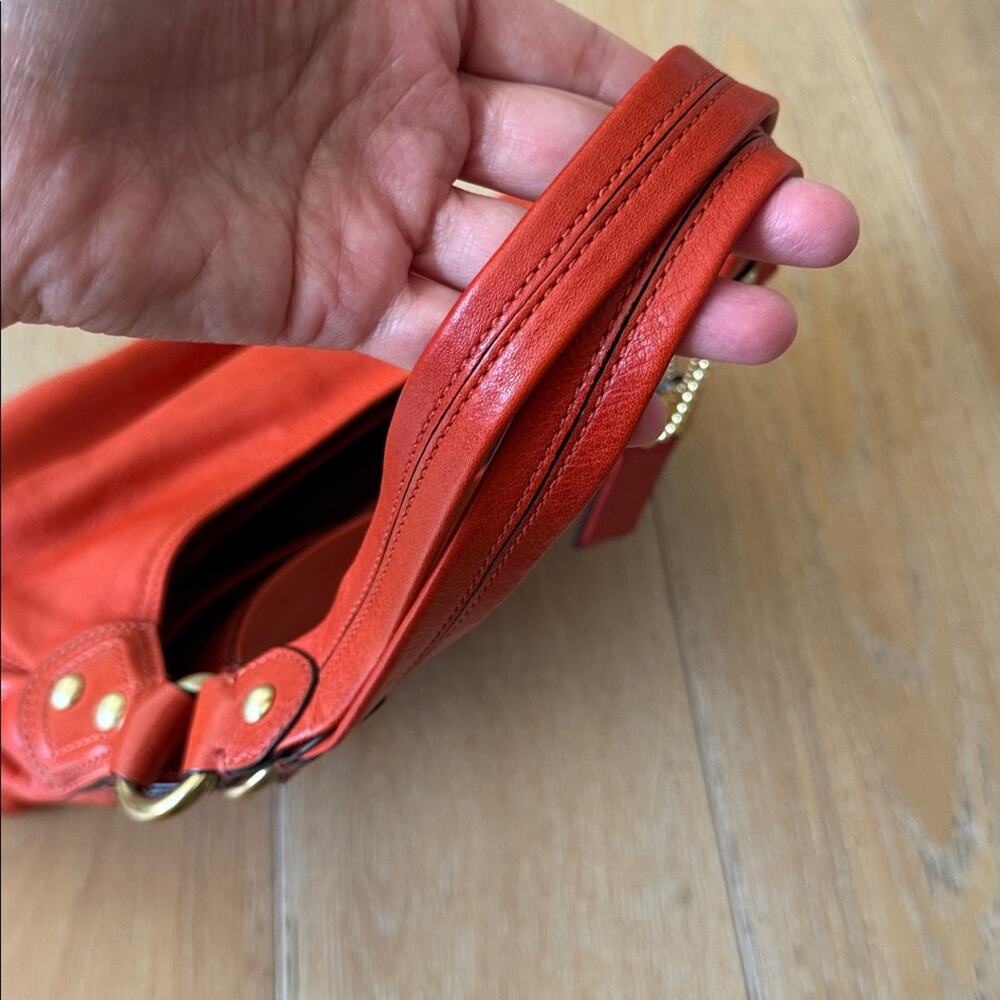 Vintage Y2K Coach Madison Maggie Cinnamon Red Leather Shoulder Bag - Picture 10 of 12